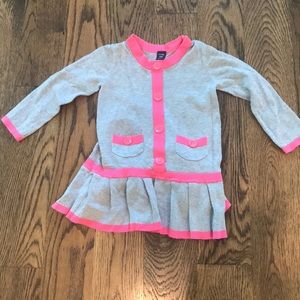 Gray and pink sweater